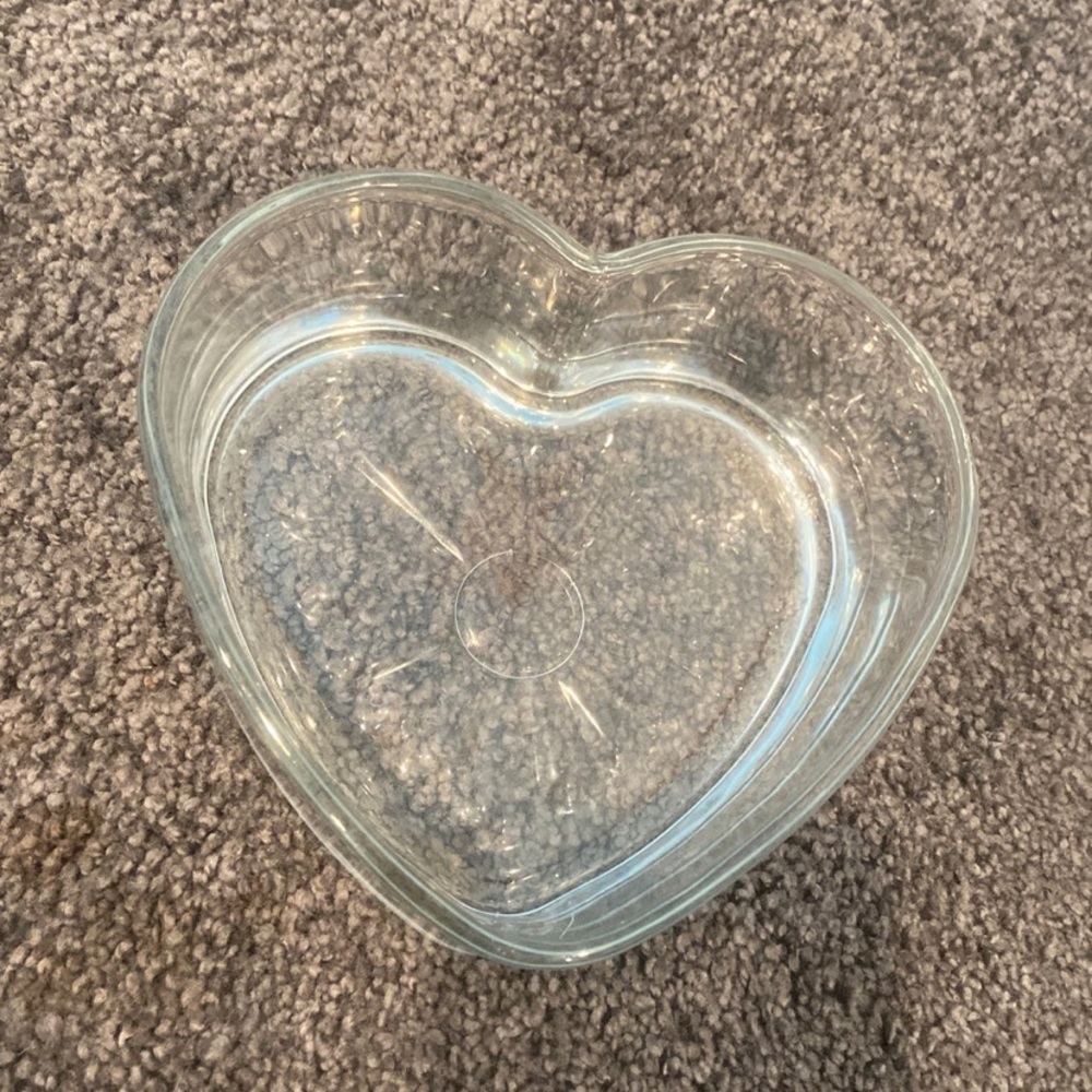 Heart Shaped Glass Bowl